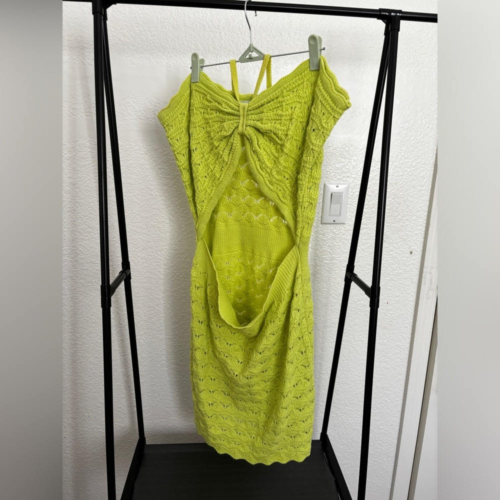 Crochet Mini Halter Dress - Size 2X